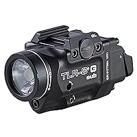 Streamlight 69431 TLR-8G Sub 500-Lumen Compact Rail-Mounted Tactical Light with Integrated Green Aiming Laser Exclusively for Glock 43X/48 MOS/Rail with CR123A Battery, Black