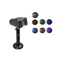 Full Spectrum Motion Star Effects 7 Color with White Laser Christmas Lights Projector Outdoor