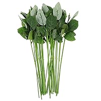 Happyyami 30pcs Simulation Flower Pole Flower Stems with Leaves Rose stem with Leaves Fake Plants Faux Leaf Stems Fake Leaf Artificial Rose Simulation Rose Stem Plastic Bouquet Supplies Bold