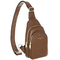 AOCINA INICAT Small Sling Bag Crossbody Vegan Leather Fanny Packs for Women Women Fashionable Chest Bag for Travel