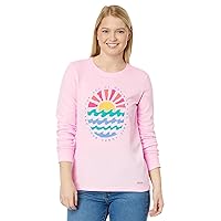 Life is Good Quirky Sun Ocean Sunny Side Up Long Sleeve Crusher™ Tee