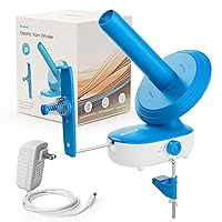 Etcokei Yarn Winder for Crocheting & Knitting, Automatic Electric Yarn Ball Winder, Large Capacity (Up to 10oz), Stepless Speed (2 Min/Ball), Crochet Tools, Knitting Supplies, Blue (Patented)