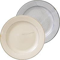 Minorutouki mino ware Curio Plate 2 Colors Set, φ7.68×H0.98in 12.32oz Made in Japan