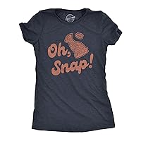 Womens Oh Snap T Shirt Funny Chocolate Easter Bunny Basket Egg Hunt Gift for Her
