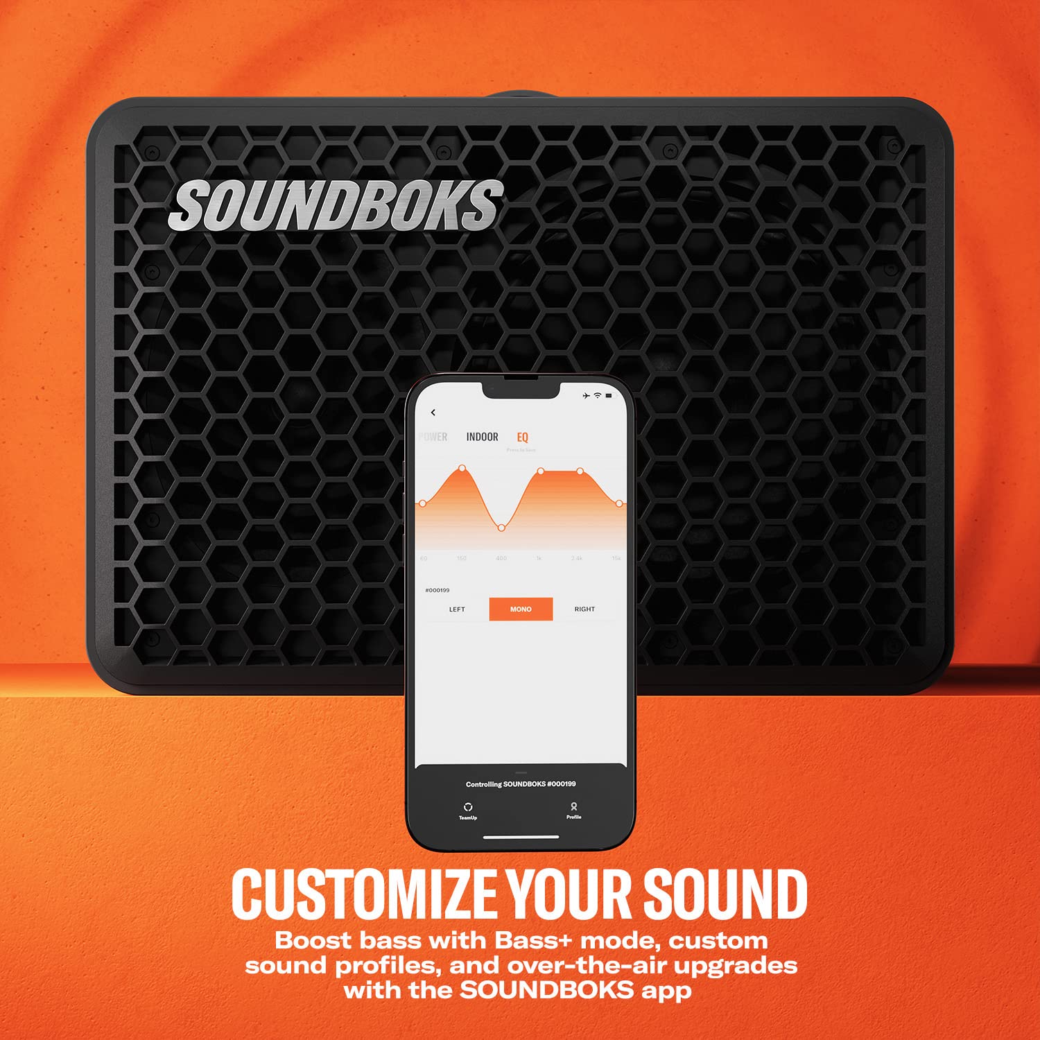 SOUNDBOKS Go - Loud Portable Bluetooth Performance Speaker (121 dB, Small, Wireless, Powerful Bass, 40Hr Runtime, Swappable Battery, Outdoor, Party, Mini Boombox, Subwoofer, Splashproof)