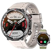 IOWODO Smartwatch Women Men 1.39 Inch Watches Fitness Tracker Watch with Pedometer Sports Watch Heart Rate Blood Oxygen Sleep Monitor Waterproof Black Fitness Watch Smart Watch for iOS Android