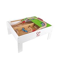 Hape Railway Play and Stow Storage and Activity Table for Wooden Trainsets Multi Color, L: 35.4, W: 27.8, H: 15.7 inch