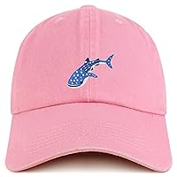 Trendy Apparel Shop Whale Shark Embroidered Patch Pigment Dyed Baseball Cap