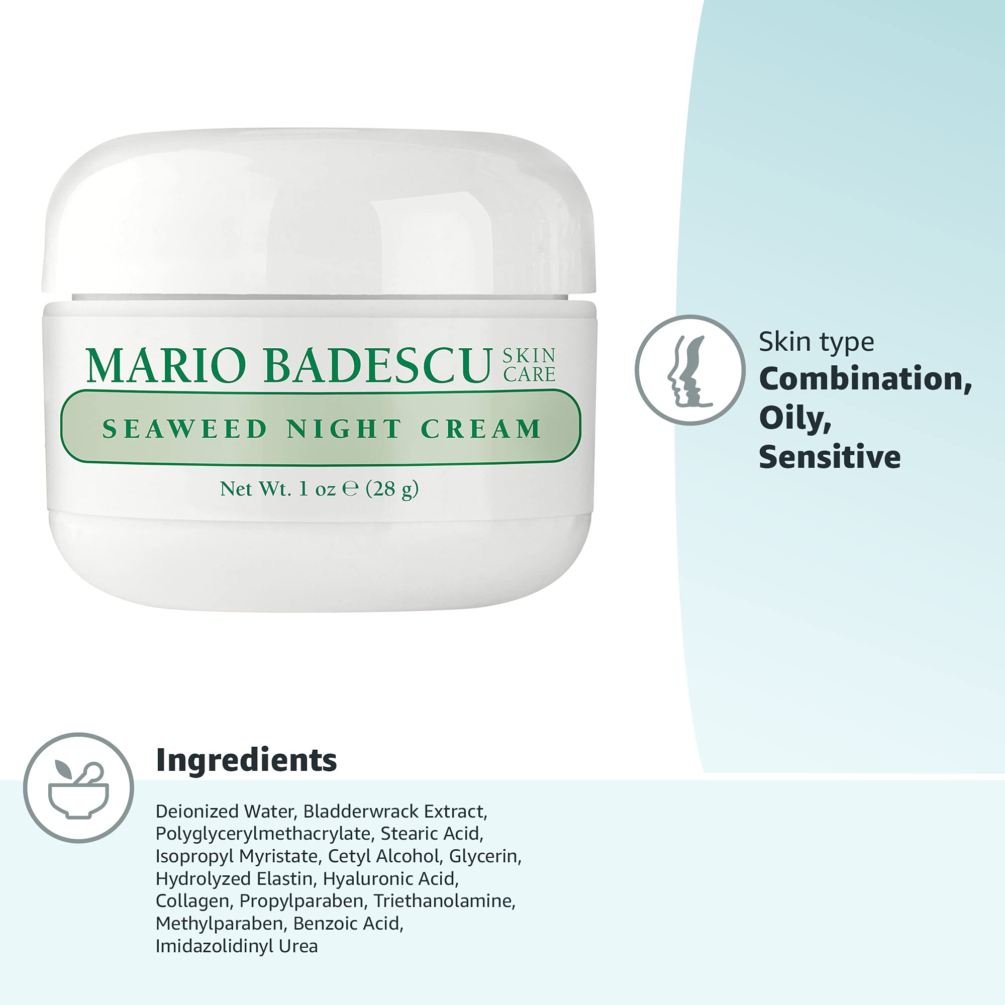 Mario Badescu Night Cream for Face, Ultra-Rich Overnight Anti Aging Cream, Infused with Vitamins, Minerals and Antioxidant