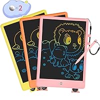 LCD Writing Tablet, 3pack 10 Inch Colorful Drawing Pad for Kids (Pink & Yellow & Orange)