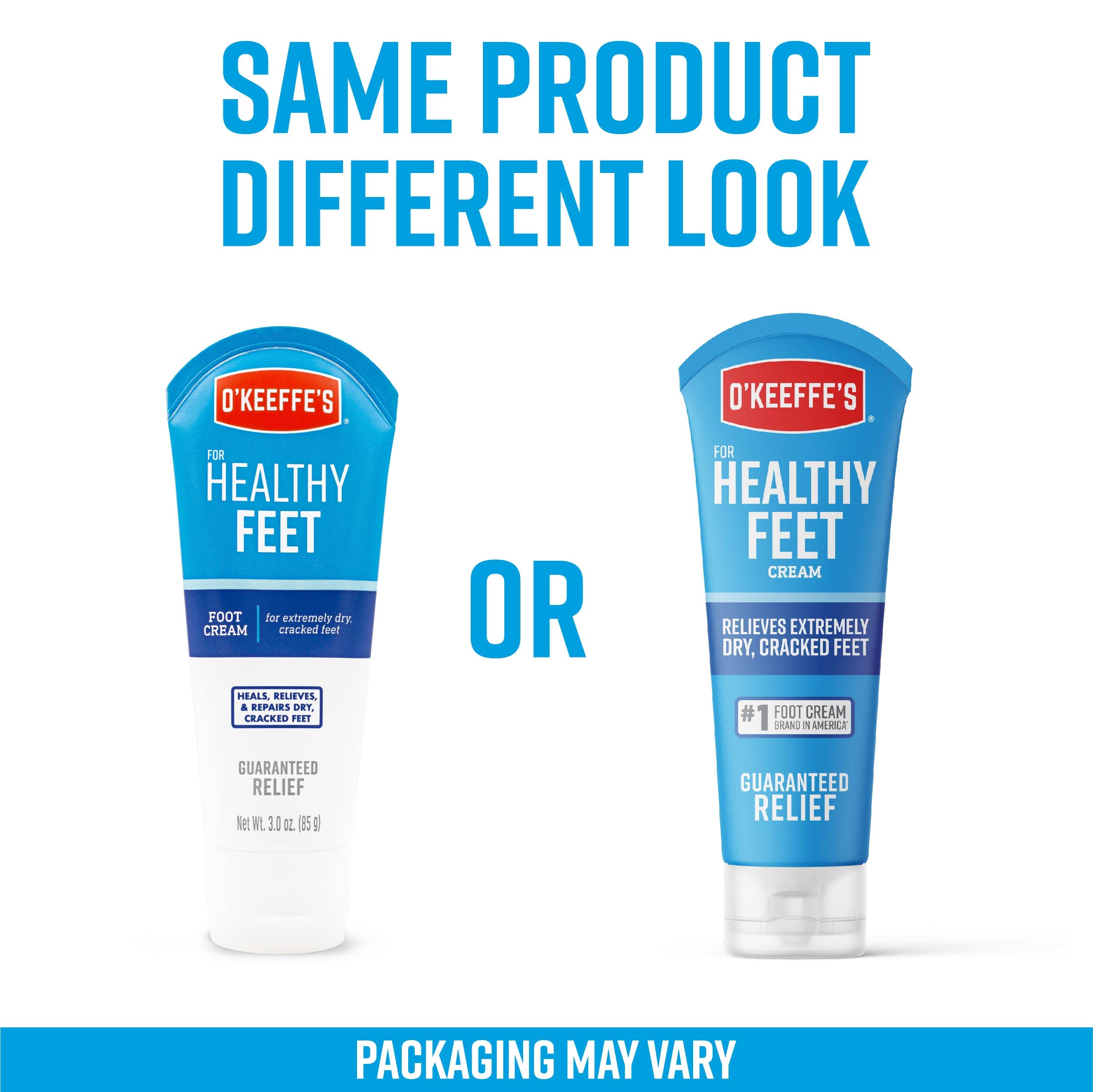 O'Keeffe's for Healthy Feet Foot Cream, 3.0 Ounce Tube and O'Keeffe's for Healthy Feet Night Treatment Foot Cream, 3.0 Ounce Tube, Relieves Extremely Dry, Cracked Feet