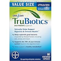 TruBiotics Daily Probiotic, 60 Capsules - Gluten Free, Soy Free Digestive + Immune Health Support Supplement for Men and Women