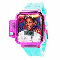 Kids Nickelodeon That Girl Lay Lay Hot Pink Digital LCD Quartz Wrist Watch with Flashlight, Turquoise Green Strap for Girls, Boys, Kids (Model: LAY4030AZ)