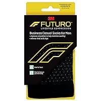 FUTURO Business Casual Socks for Men, Large, Moderate (15-20 mm/Hg)