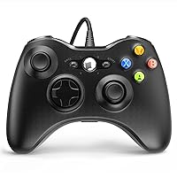 YAEYE Wired Controller for Xbox 360, Game Controller for 360 with Dual-Vibration Turbo Compatible with Xbox 360/360 Slim and PC Windows 7,8,10,11