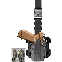 Mega-Fit Light Holster for Streamlight TLR-2/TLR-1 HL, Adjustable Screws to Fit Different Pistol Slide Widths - Right Handed