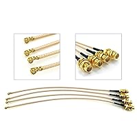 TUOLNK 5 pcs 6inch SMA Female to U.fl/IPX Extension Cable SMA Female Jack Bulkhead to IPX IPEX MHF4 RF Pigtail WiFi Antenna Extension Cable 0.81mm IPX SMA Pigtail Coaxial Cable 