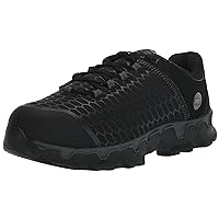 Timberland PRO Men's Powertrain Sport Alloy Safety Toe Static Dissipative Athletic Industrial Work Shoe, Black/Grey-2024 New, 10.5 Wide