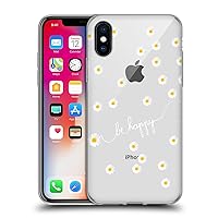 Head Case Designs Officially Licensed Monika Strigel Clear Happy Daisy Soft Gel Case Compatible with Apple iPhone X/iPhone Xs