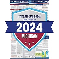 2024 Michigan State and Federal Labor Laws Poster - OSHA Workplace Compliant Includes FLSA FMLA and EEOC Updates - All in One Required Compliance Posting 24
