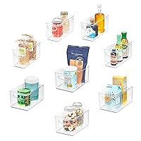 iDesign Plastic Organizer Set Linus Kitchen Storage Bins, Clear