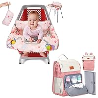 PILLANI Baby Essentials: Seat Cover & Diaper Bag for Girls