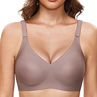 V Neck Seamless Bras for Women No Underwire Comfort Wireless Bras Lightly Lift Smooth Bralettes for Women
