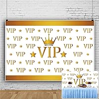 Leowefowa 10x6.5ft Birthday Backdrop Happy Birthday Backdrop VIP Gold Crown Stars Photography Background Red Carpet VIP Events Party Photo Shoots Children Baby Kids Adult Studio Props Banner Supplies