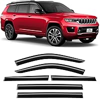 Voron Glass Tape-on Extra Durable Rain Guards for Jeep Grand Cherokee L 2021-2024, Window Deflectors, Vent Window Visors, 6 Pieces - 100421