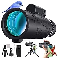 2024 New 80x100 HD High Powered Monocular Telescope with Smartphone Adapter and Tripod,Monoculars for Adults,Clear View,Monocular for Bird Watching