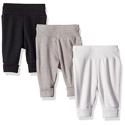 Hanes Baby Pants, Flexy Soft Knit Pull-on Sweatpants, Stretch Joggers for Babies & Toddlers, 3-Pack