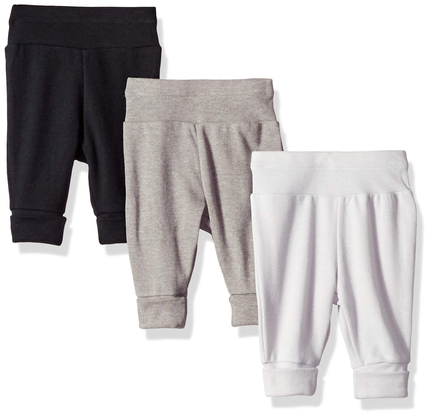 Hanes Baby Pants, Flexy Soft Knit Pull-on Sweatpants, Stretch Joggers for Babies & Toddlers, 3-Pack