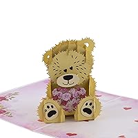 Pop Up Card Teddy Bear, Love Card, Anniversary Card, Mother's Day, Father's Day, Brithday Card, Thank You Card, All Occasions