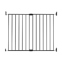 Perma Child Safety Locking Walk Through Baby Gate for Stairs, Extra Wide and Extra Tall, Warm Black, 32.3-55.9 Inch (Pack of 1)