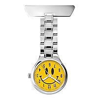 Sekonda Silver 25mm Fob Watch with Smiley Face , Outer Minute Track