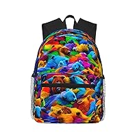 Lightweight Laptop Backpack,Casual Daypack Travel Backpack Bookbag Work Bag for Men and Women-Colorful Bears