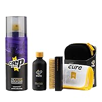 Crep Protect Shoe Protector Spray & CURE Kit - Premium Sneaker Cleaning Kit, with Brush, Solution (100ml), Microfibre Cloth and Reusable Pouch, Sneaker Care Kit