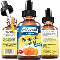 PUMPKIN SEED OIL WILD GROWTH Pure REFINED 1 Fl.oz.- 30 ml. For Skin, Face, Body, Hair and Lip Care