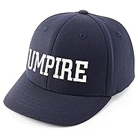 Trendy Apparel Shop Plain and Embroidered Wool Structured 6 Panel Umpire Fitted Flexfit Cap