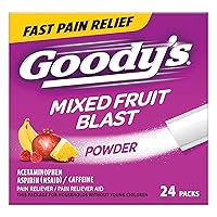 Pain Relief Powders, Extra Strength Headache Powder Mixed Fruit Blast, 24 ct (Pack of 1)