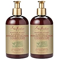 Shea Moisture Conditioner, Sulfate-Free - Manuka Honey & Mafura Oil Intensive Hydration Conditioner for Dry, Damaged Hair Repair with Fig Extract and Baobab Oil, Curly Hair Care, 13 Fl Oz (Pack of 2) Shea Moisture Conditioner, Sulfate-Free - Manuka Honey & Mafura Oil Intensive Hydration Conditioner for Dry, Damaged Hair Repair with Fig Extract and Baobab Oil, Curly Hair Care, 13 Fl Oz (Pack of 2)