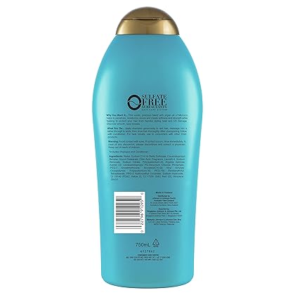 OGX Renewing + Argan Oil of Morocco Hydrating Hair Shampoo, Cold-Pressed Argan Oil to Help Moisturize, Soften & Strengthen Hair, Paraben-Free with Sulfate-Free Surfactants, 25.4 fl oz
