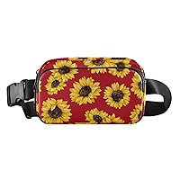 Vibrant Sunflower Belt Bag for Women Men Water Proof Fashion Waist Packs with Adjustable Shoulder Tear Resistant Fashion Waist Packs for Cycling