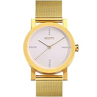 MEDOTA Stainless Steel Waterproof Watch Luxury Series Swiss Watch Quartz Womens Watch - No. 21704 (Gold)
