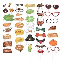 42pcs Photo Props Photo Taking Props Thanksgiving Photo Booth Props Party Supplies Photograph Props Make up Apparel