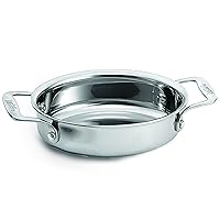 TableCraft Products CW2056 Tri-Ply Mini Oval Casserole with Handles, 6½ x 5 x 2
