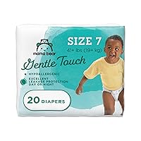 Amazon Brand - Mama Bear Gentle Touch Diapers, Hypoallergenic, Size 7, White, 20 Count