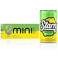 Starry Lemon Lime Soda, Caffeine Free, Mini Cans, 7.5 Fl Oz (Pack of 10)