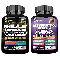 Shilajit 8-in-1 Supplement and Resveratrol 14-in-1 Supplement Bundle