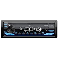 JVC KD-SX27BT Bluetooth Car Stereo with USB Port – AM/FM Radio, MP3 Player, High Contrast LCD, Detachable Face Plate – Single DIN – 13-Band EQ